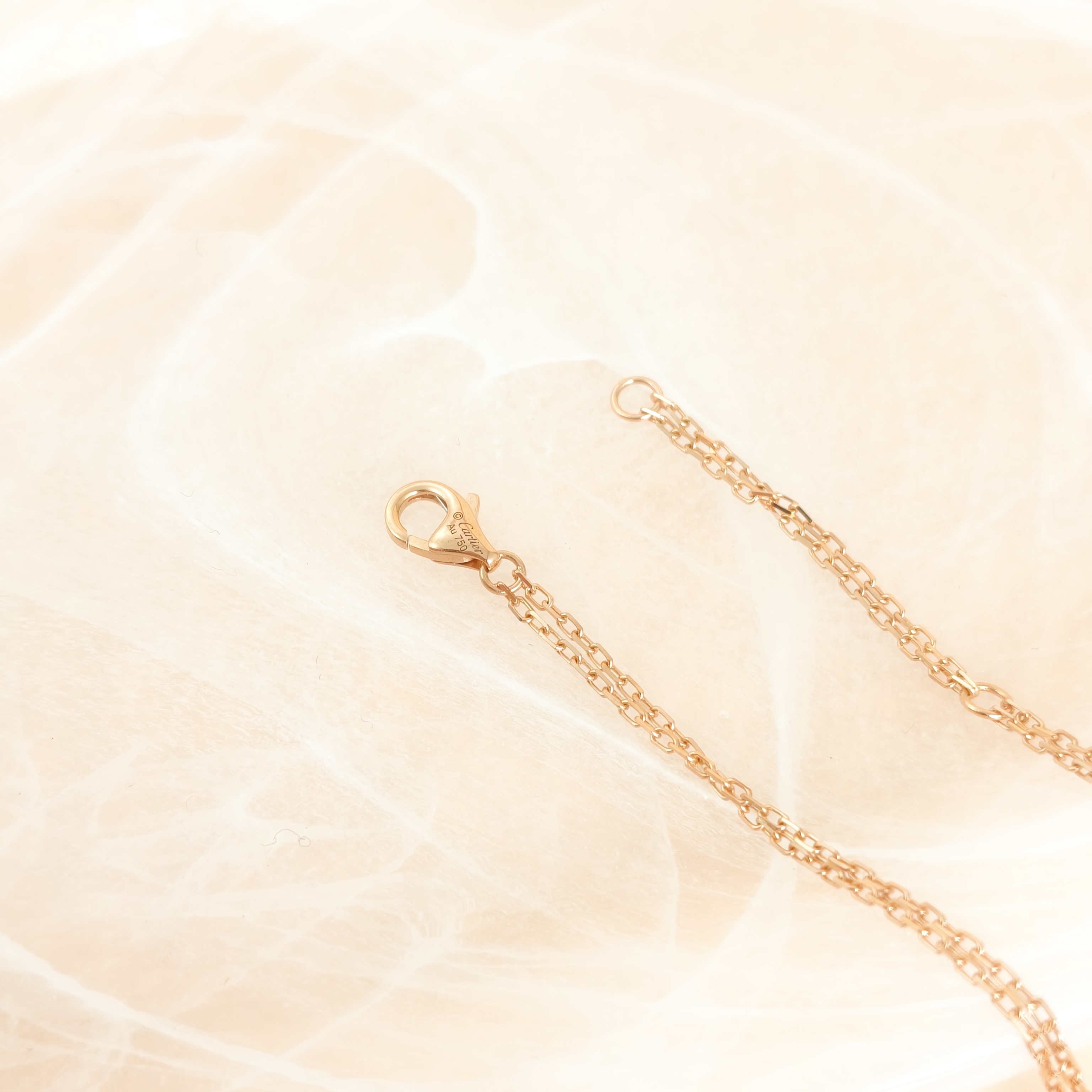 CARTIER Necklace LOVE Collection Pendant 2 Diamond Rose Gold 18KR ose Gold Small Edition40cm — cover view 8 of 8