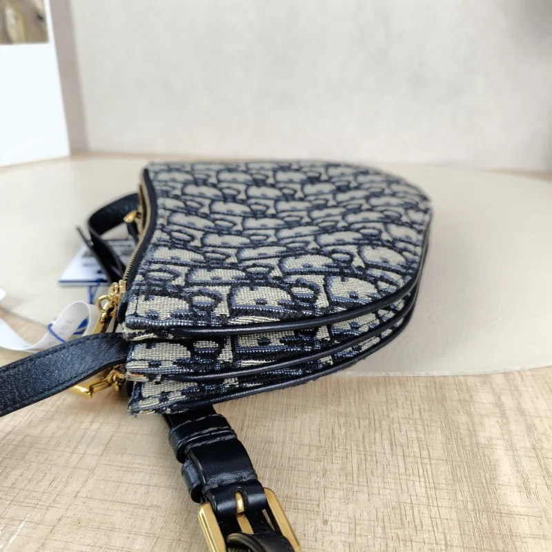 DIOR Crossbody Bag Blue Canvas One Size20 × 2 × 17 cm — detail view 10 of 10