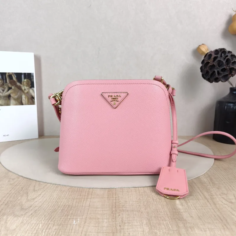 PRADA Crossbody Bag Top Handle Crossbody Bag Calfskin One Size 21 × 10 × 17 cm