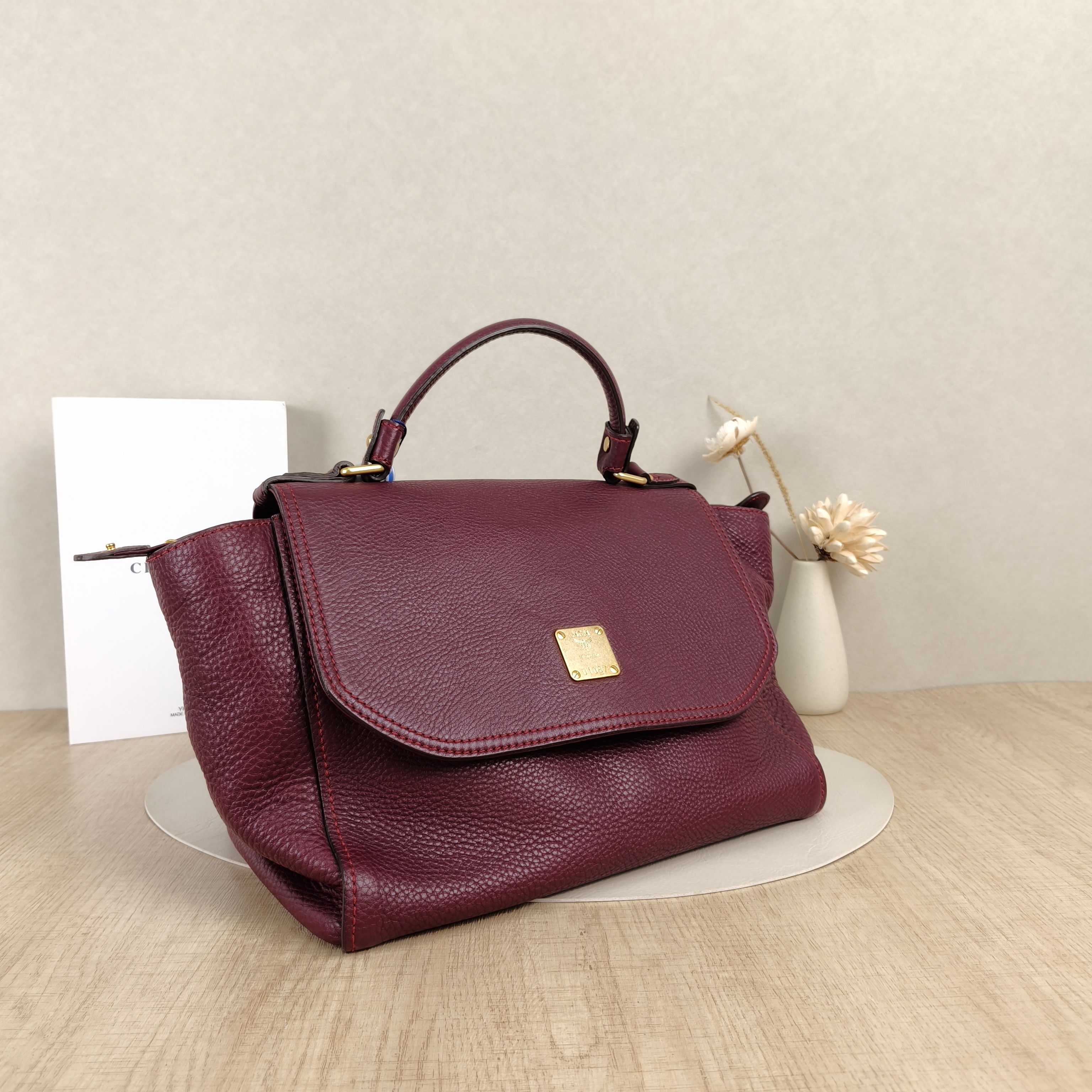 MCM Crossbody Bag Crossbody Bag Red Calfskin One Size31 × 17 × 24 cm — cover view 7 of 7