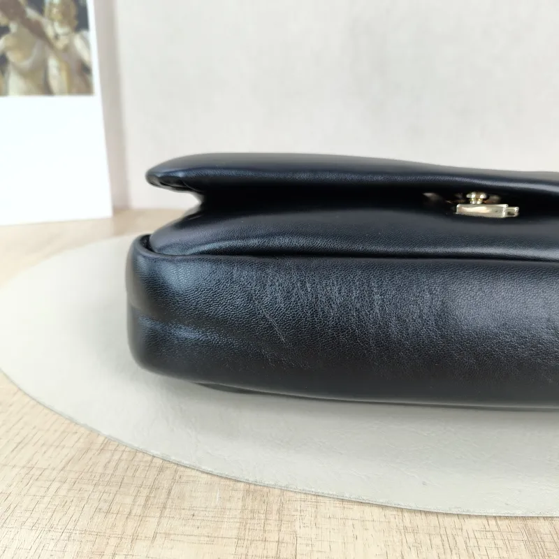 GUCCI Crossbody Bag GG Milano Collection Shoulder Bag Black Lambskin Small 26 × 6 × 14 cm — detail view 11 of 13