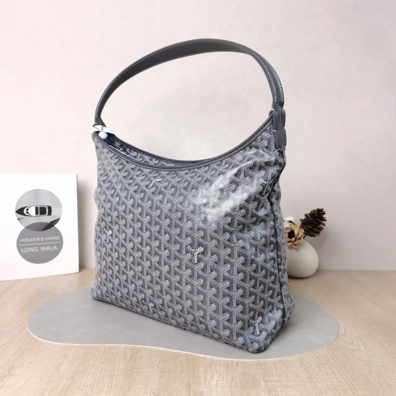 GOYARD Shoulder Bag Boheme Hobo​ Grey ine Canvas Small 43 × 14 × 27 cm — cover view 3 of 6