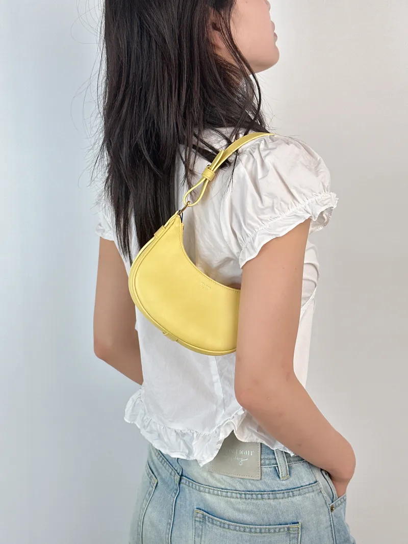 CELINE Shoulder Bag AVA Yellow Calfskinmini16 × 4 × 8.5 cm — on-model view 1 of 2