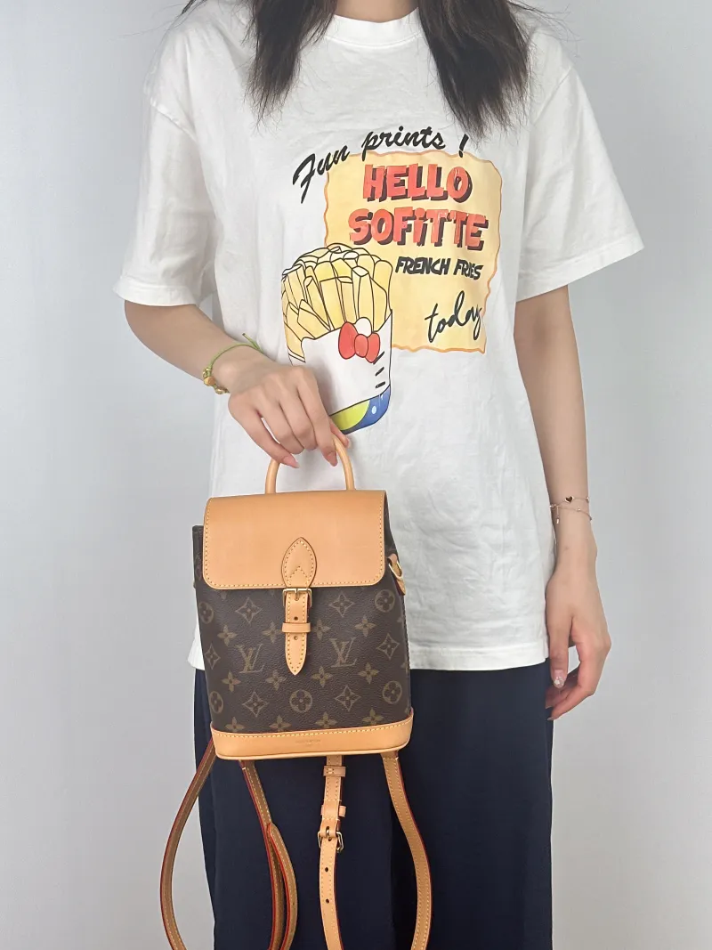 Louis Vuitton Backpack Soho Backpack Monogram PV Cmini17 × 8 × 23 cm — on-model view 2 of 3