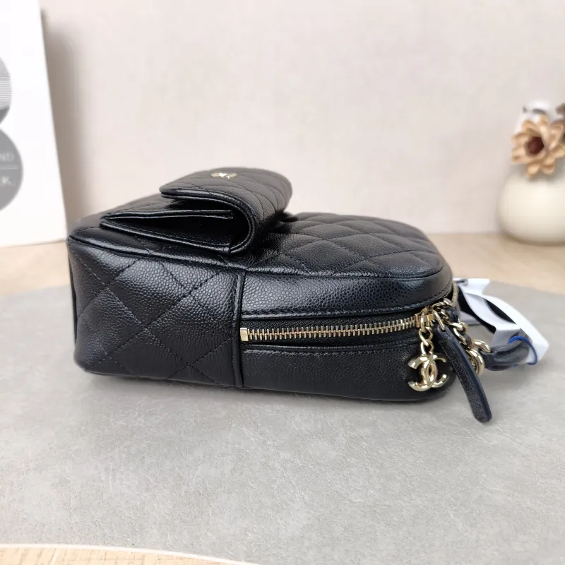 Chanel Backpack mini Backpack Collection Black with Gold-Tone Hardware Grained Calfskin One Size 13 × 9 × 18 cm — detail view 2 of 9