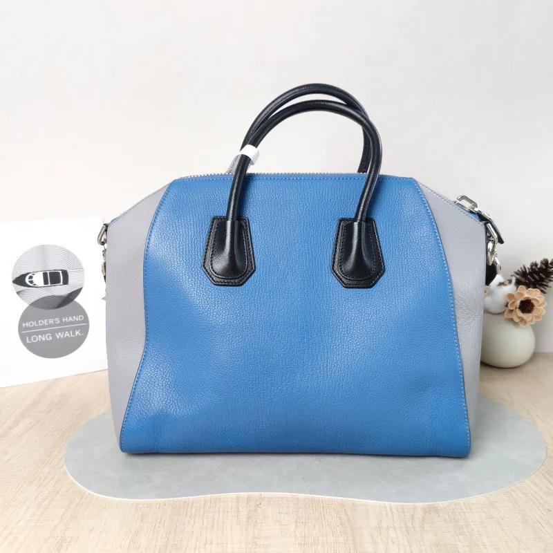 GIVENCHY Top Handle Bag tote Blue Grey Calfskin 33.5 × 18 × 28 cm — cover view 2 of 5