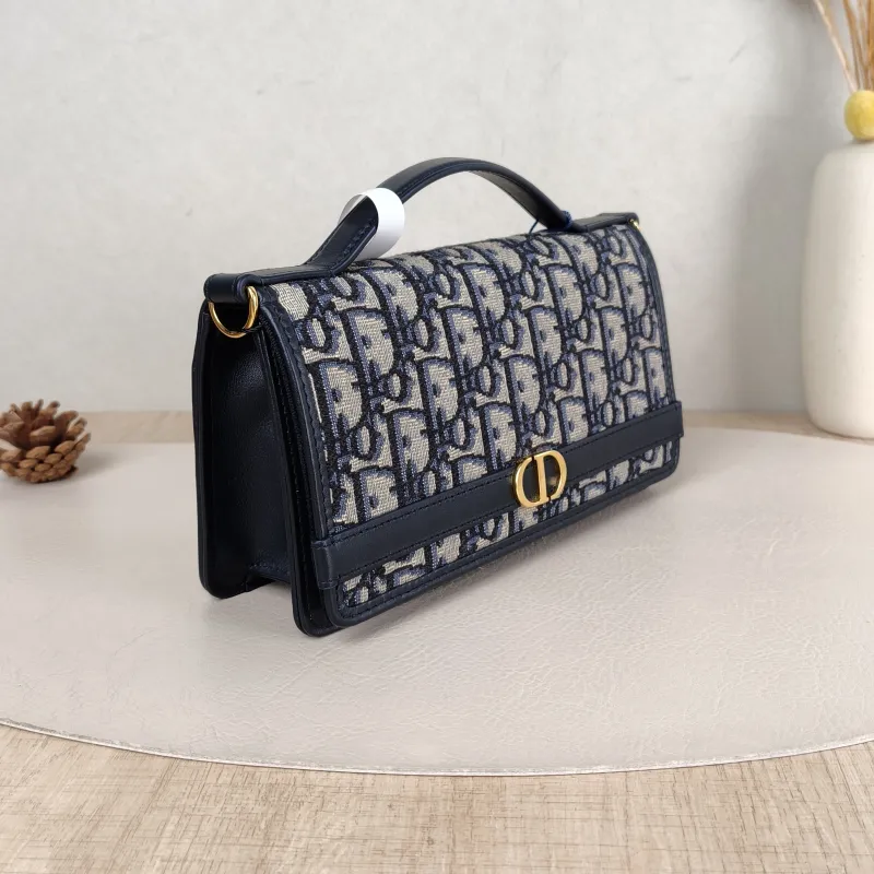 DIOR Crossbody Bag 30Montaigne Cigale Top Handle Crossbody Bag Blue Canvas One Size 20.5 × 5 × 11 cm — cover view 2 of 5