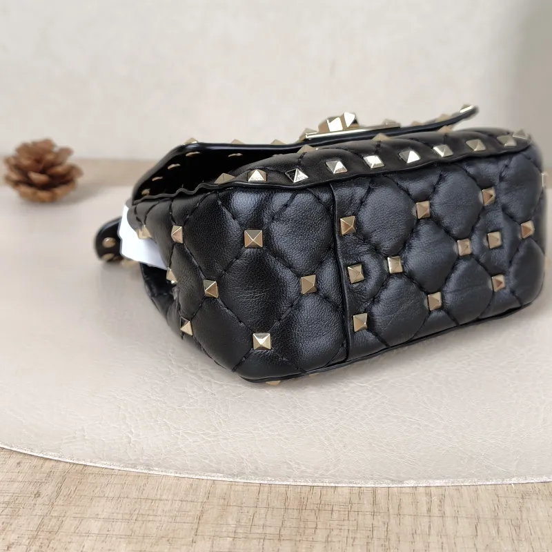 Valentino Shoulder Bag Rockstud Spike Shoulder Bag Black Lambskinmini14 × 6 × 10 cm — detail view 3 of 15