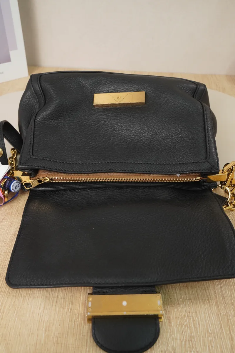Louis Vuitton Dauphine Soft Medium Black Calfskin Microchip Edition · 24 × 9 × 17 cm — detail view 2 of 19