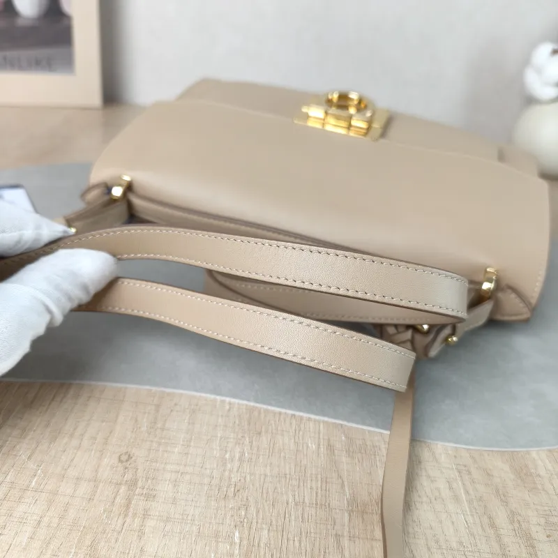 FERRAGAMO Shoulder Bag Shoulder Bag Taupe Calfskin 25.5 × 5 × 16 cm — detail view 10 of 14