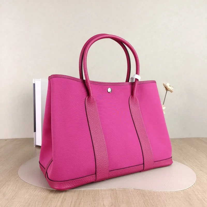 Hermès Top Handle Bag Garden Party 36 36 9I Canvas · Negonda Calfskin Large 36 × 17 × 26 cm Y — cover view 4 of 4