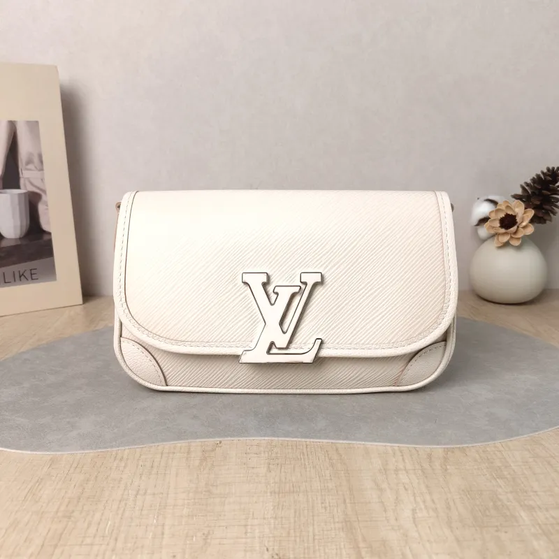 Louis Vuitton Shoulder Bag BUCI Beige Epi Embossed Calfskin One Size 24.5 × 9 × 15.5 cm