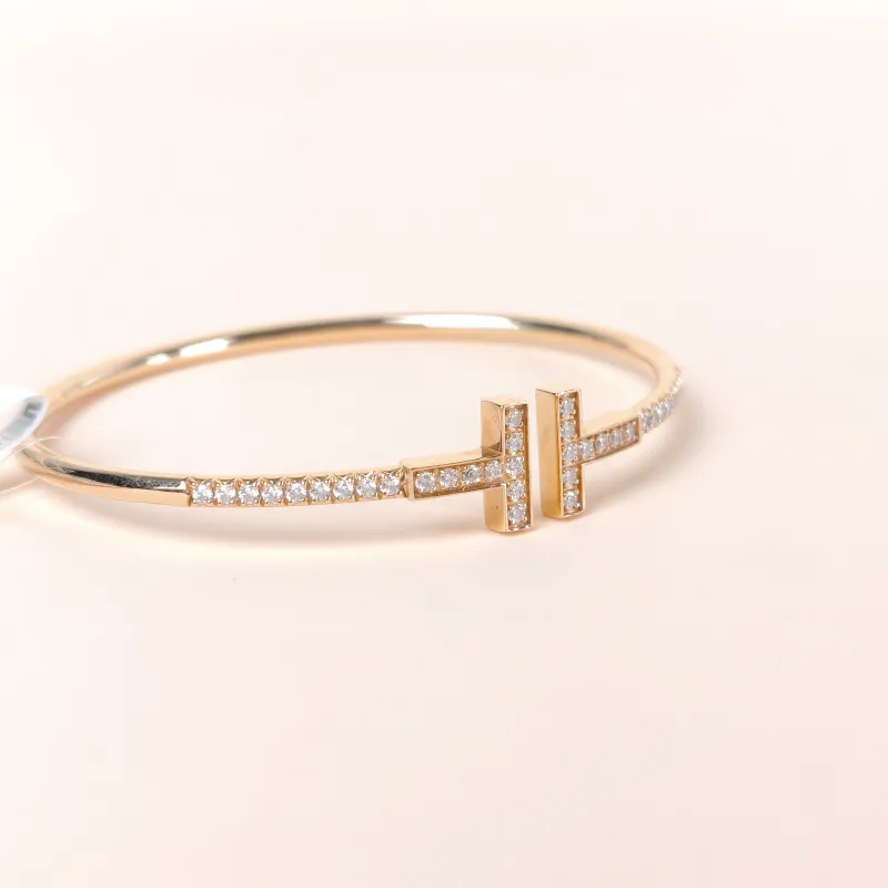 Tiffany&Co. Bangle TC ollection Rose Gold Diamond18KR ose Gold One Size 16.2cm — cover view 3 of 8
