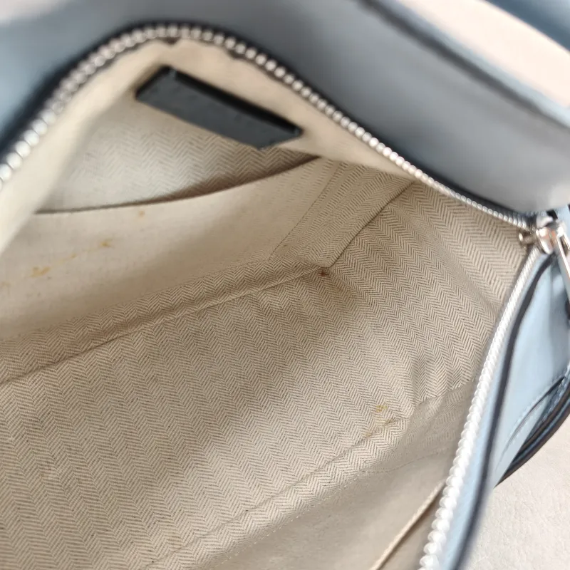 LOEWE Crossbody Bag Puzzle Blue CC alfskin Small 24 × 10.5 × 16.5 cm — detail view 2 of 16