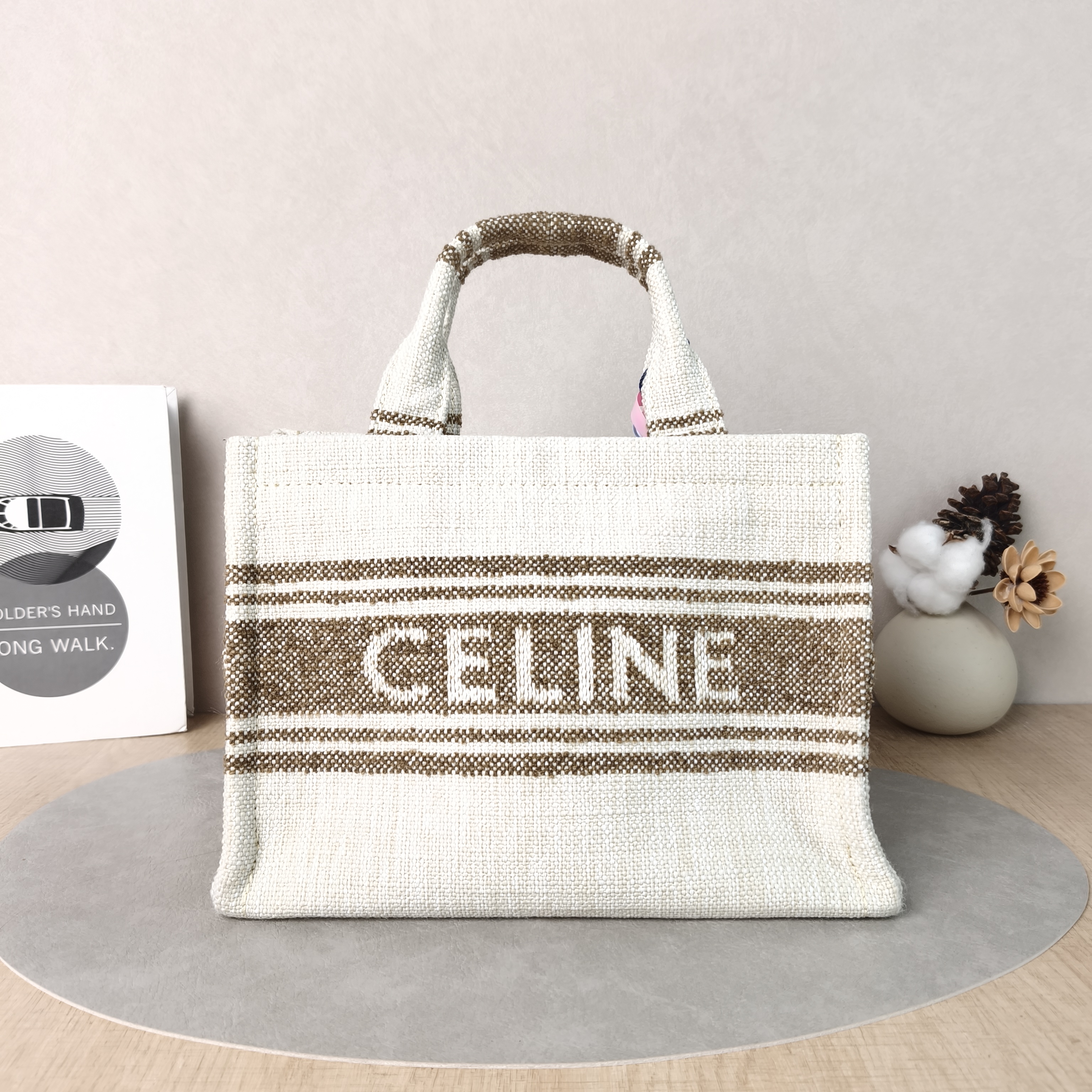 CELINE Shoulder Bag CABAS THAIS Shopping Tote Small25.5 × 12 × 18.5 cm