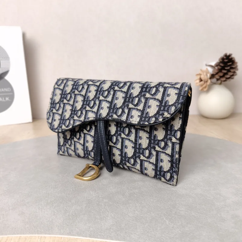 DIOR Crossbody Bag woc Blue Canvas Small 19 × 3 × 11.5 cm — cover view 2 of 5