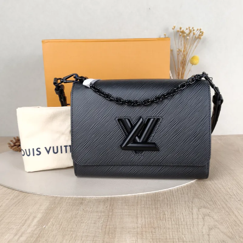 Louis Vuitton Crossbody Bag Twist Black Epi Embossed Calfskin Medium23 × 9.5 × 17 cm — cover view 5 of 6
