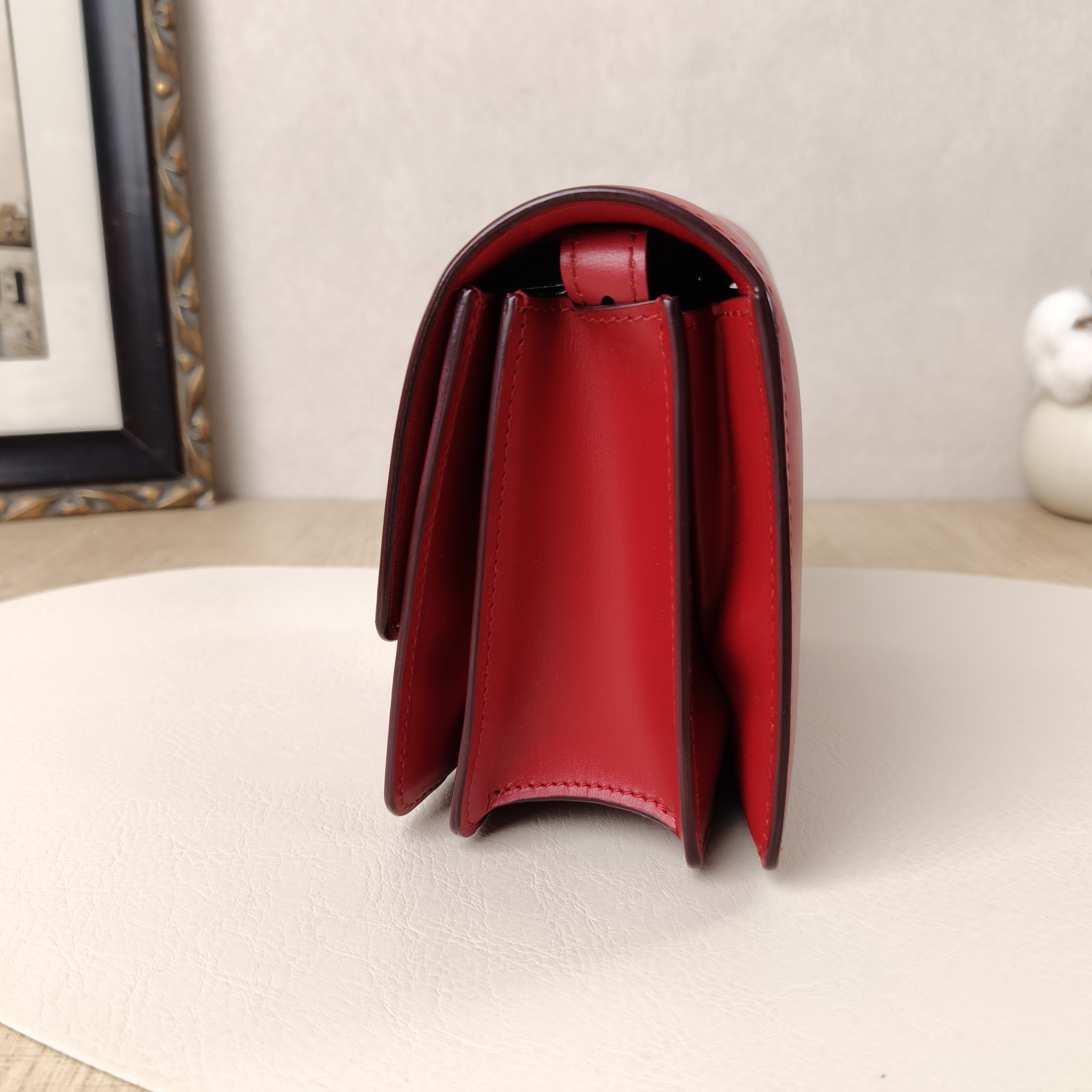 CELINE Crossbody Bag Classic Box Red Calfskinmini16 × 7 × 13 cm — cover view 6 of 11
