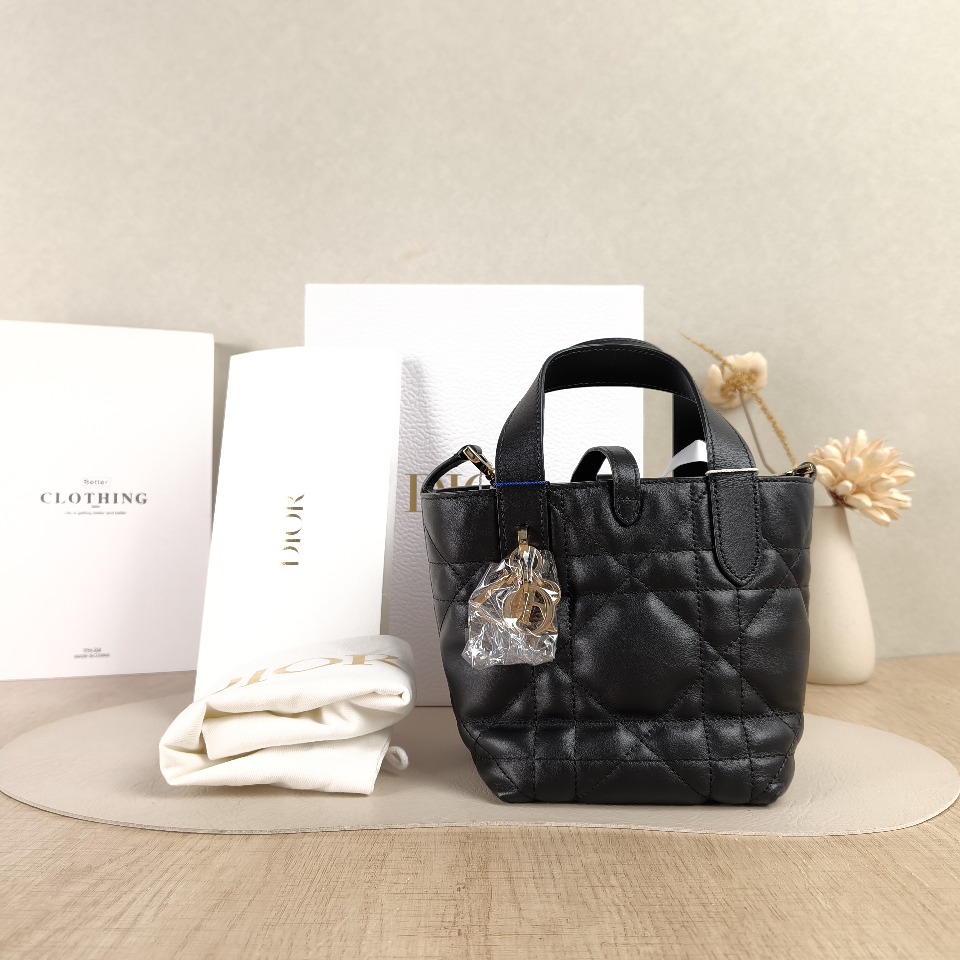 DIOR Shoulder Bag TOUJOURS Edition Black Calfskinmini13 × 12 × 15 cm — cover view 2 of 6