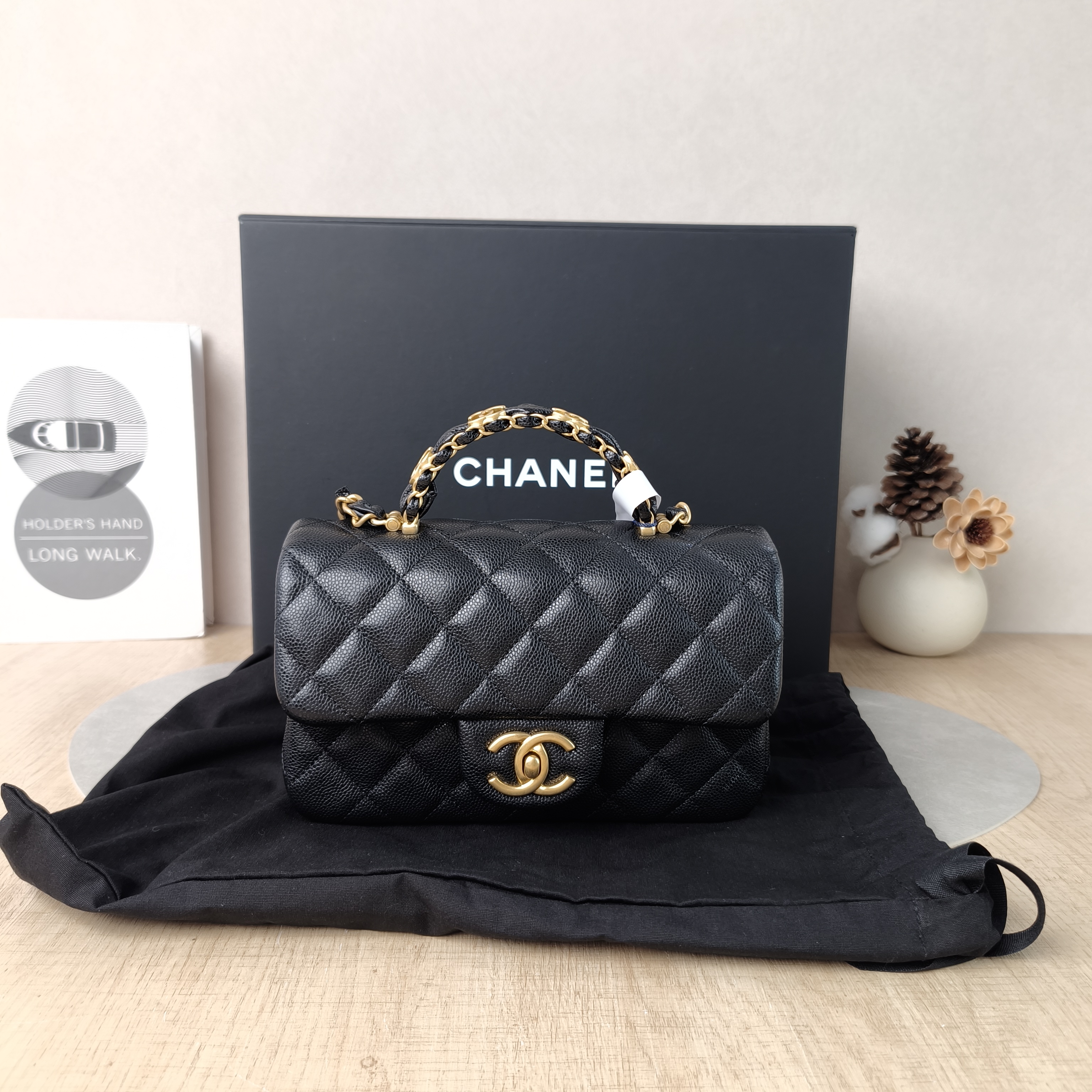 Chanel Crossbody Bag mini Black Calfskin One Size20 × 6 × 12 cm — cover view 2 of 6
