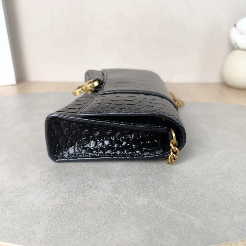 BALENCIAGA Crossbody Bag Hourglass Hourglass Bag woc Black CC alfskinmini19.5 × 5 × 12 cm — detail view 4 of 11