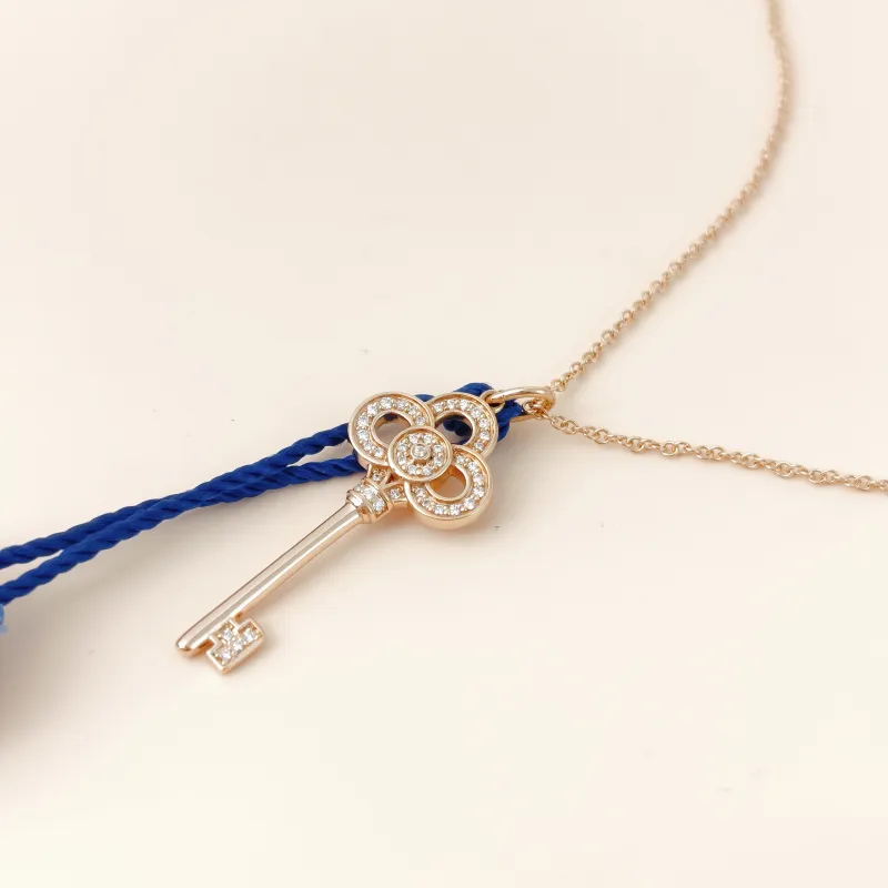 Tiffany&Co. Necklace Keys Collection Necklace Pendant Rose Gold Diamond18KR ose Gold One Size40cm — cover view 7 of 10