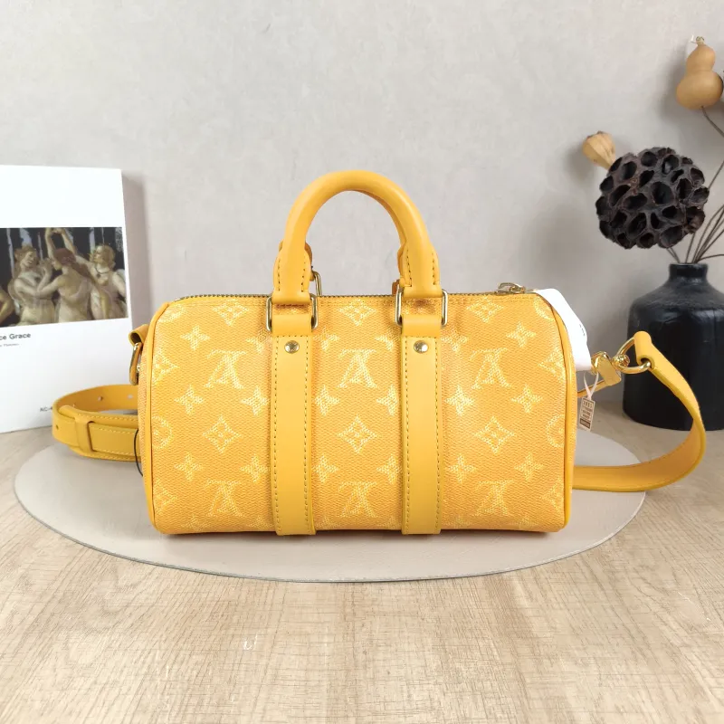 Louis Vuitton Crossbody Bag Keepall 25 Collection Yellow PVC Medium 25 × 11 × 15 cm — cover view 3 of 5