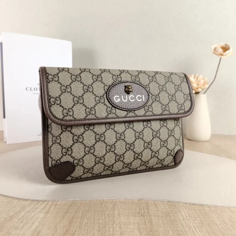 GUCCI Crossbody Bag Neo Vintage Belt Bag Monogram PVC Medium 24 × 4 × 17 cm — cover view 4 of 5