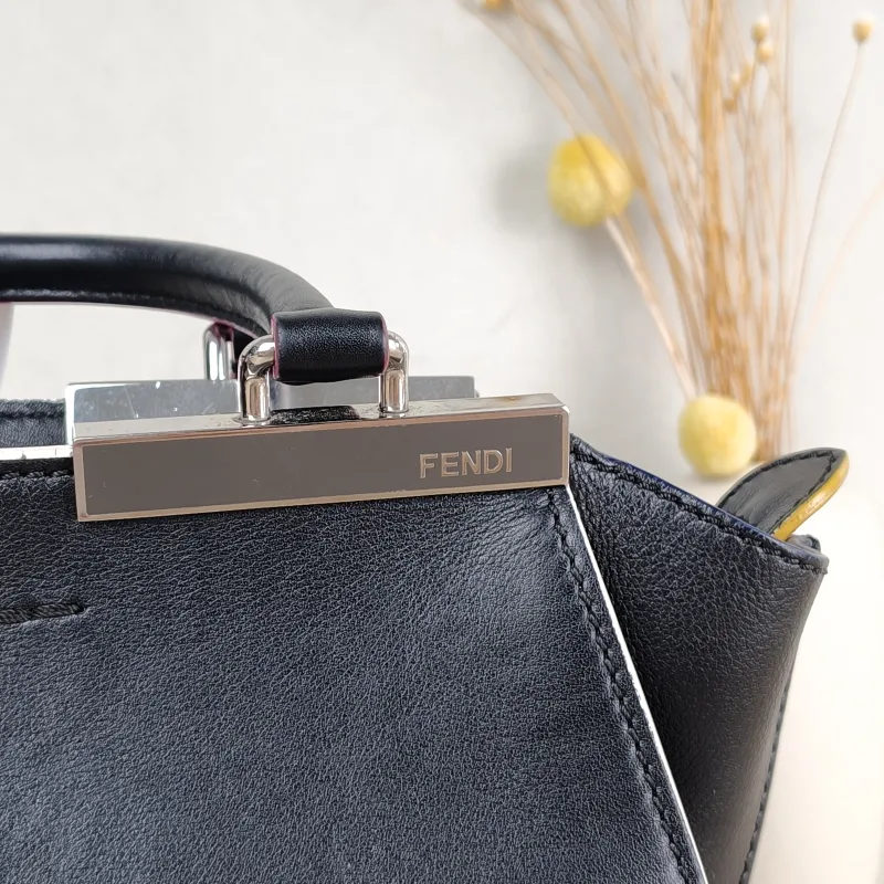 FENDI Top Handle Bag Top Handle Bag Black Calfskin 21.5 × 11 × 17 cm — detail view 2 of 11