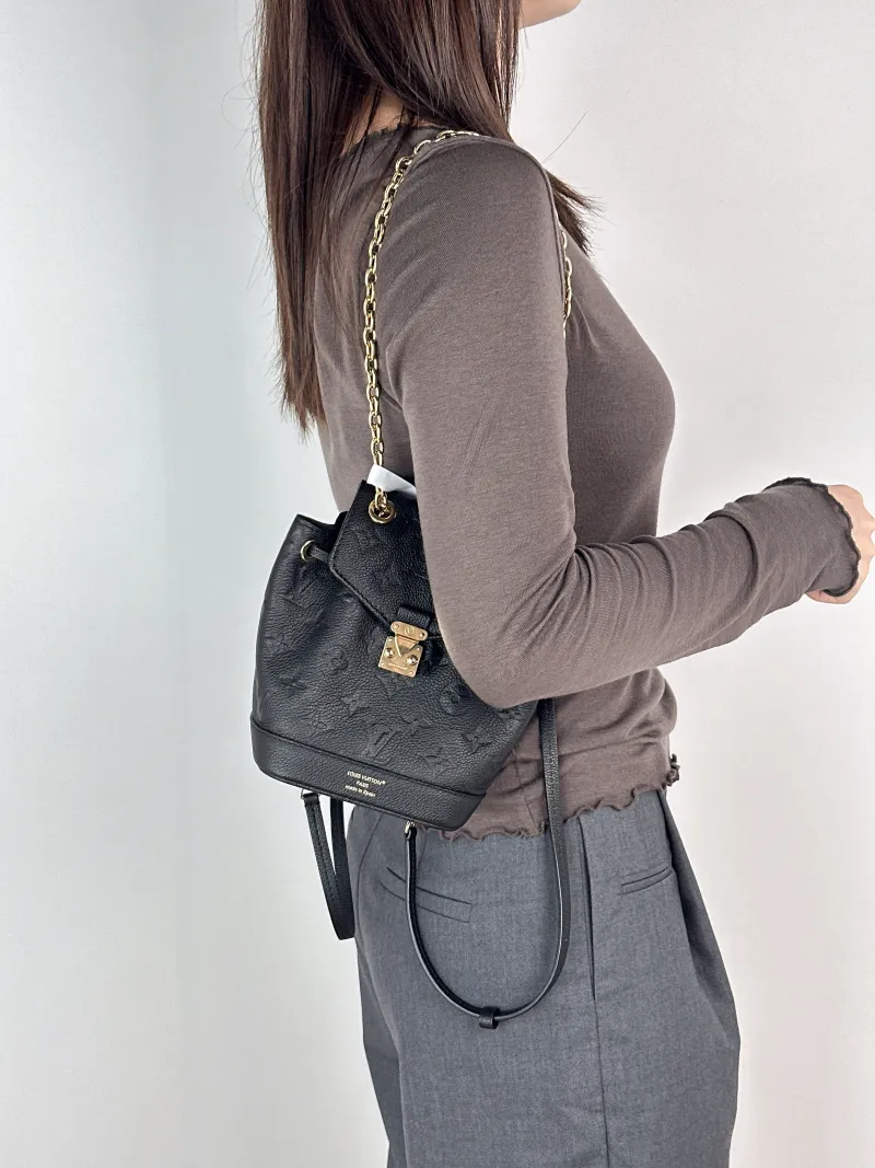 Louis Vuitton Backpack NANO NOÉ Backpack Black Calfskinnano15 × 10 × 19 cm — on-model view 2 of 2