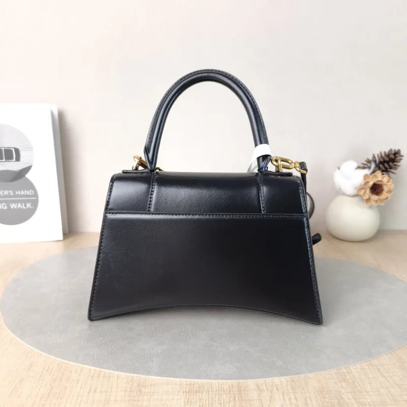 BALENCIAGA Crossbody Bag Hourglass Hourglass Bag Black Calfskin S 23 × 10 × 14 cm — cover view 5 of 5