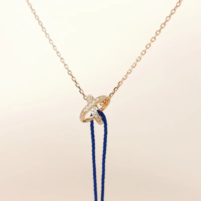 CHAUMET Necklace Jeux de Liens · Collection · Necklace Rose Gold Diamond18KR ose Gold One Size42cm — cover view 2 of 9