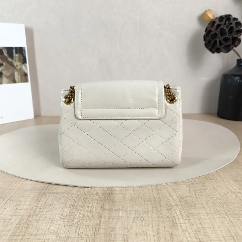 SAINT LAURENT Crossbody Bag NOLITA White SL ambskin Mini 18 × 6 × 13 cm — cover view 5 of 5