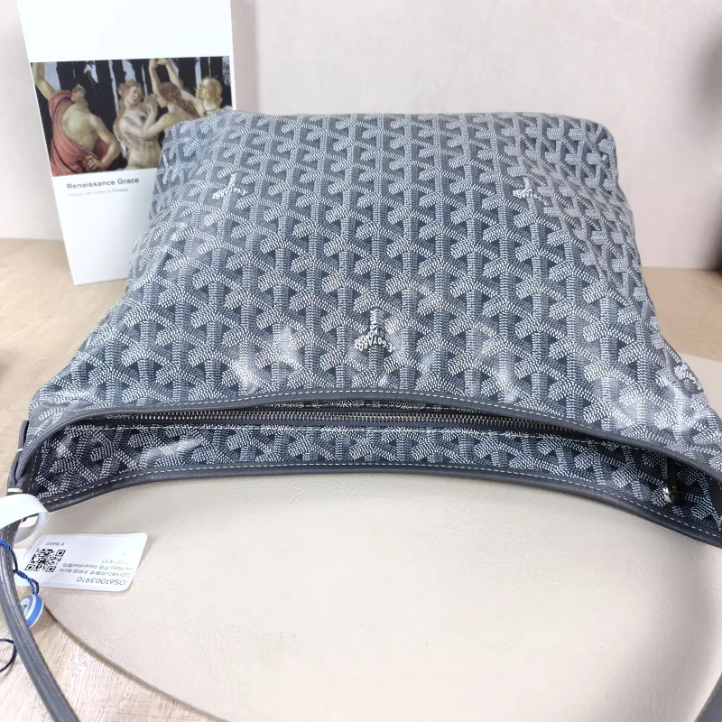 GOYARD Shoulder Bag Boheme Hobo​ Grey ine Canvas Small 43 × 14 × 27 cm — detail view 9 of 12
