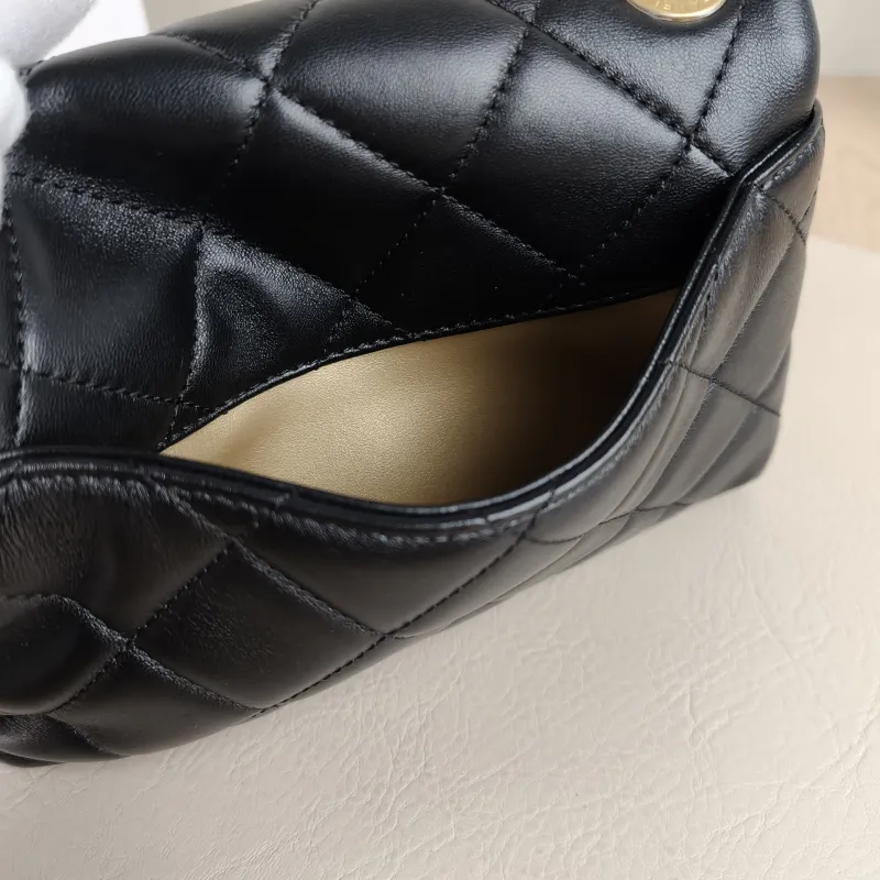 Chanel Crossbody Bag C Edition Black Lambskin Mini 18 × 7 × 12 cm — detail view 8 of 9