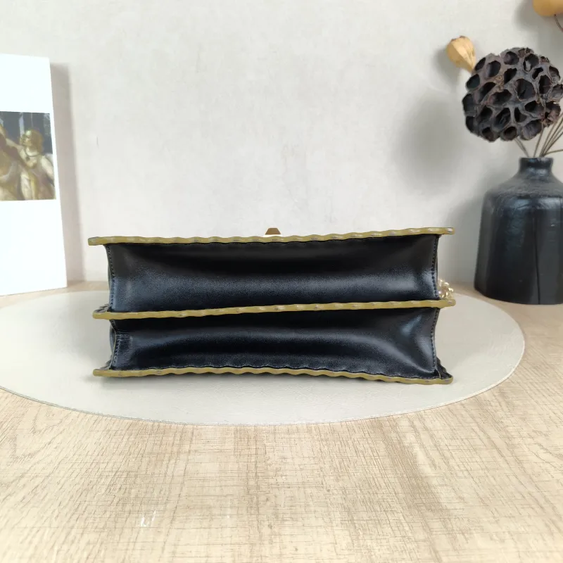 FENDI Crossbody Bag Kan I Crossbody Bag Black Calfskin Medium25 × 11 × 19 cm — cover view 2 of 6