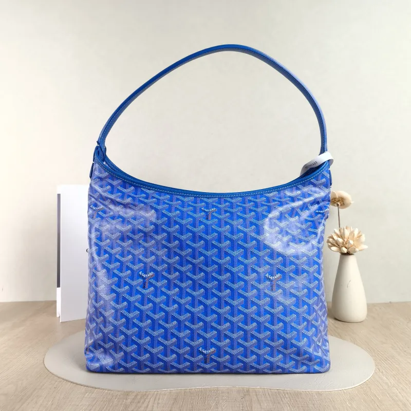 GOYARD Shoulder Bag Boheme Hobo​ Blue PVC Small 43 × 14 × 27 cm — cover view 3 of 5