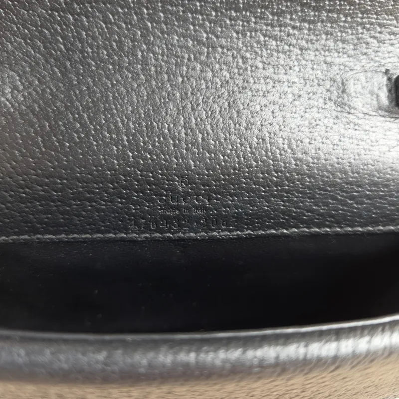 GUCCI Crossbody Bag Dionysus Black Monogram Canvas Mini 16.5 × 4.5 × 10 cm — detail view 3 of 11