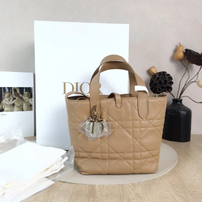 DIOR Top Handle Bag TOUJOURS Edition Brown Calfskin Small 18.5 × 12 × 18.5 cm — cover view 6 of 6
