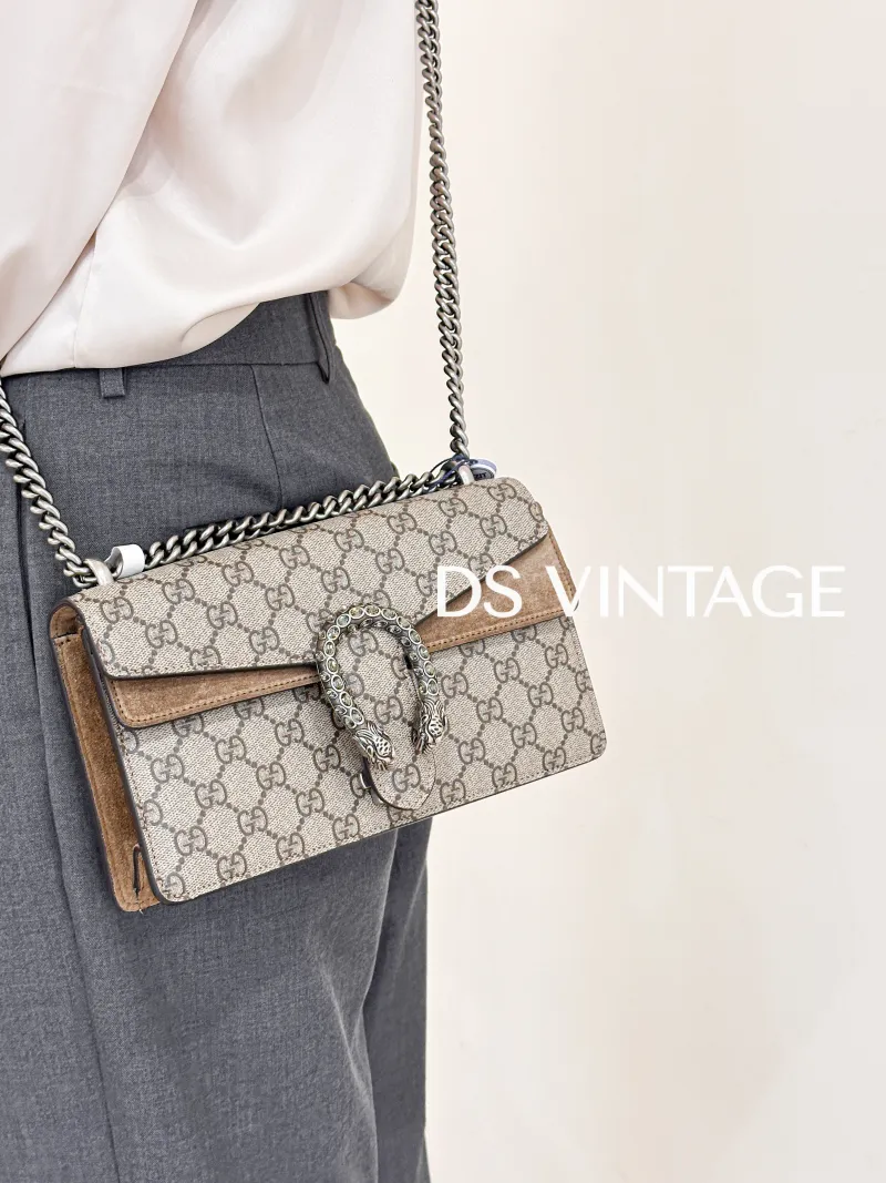GUCCI Shoulder Bag Dionysus Monogram PVC Medium28 × 9 × 17 cm — on-model view 3 of 3