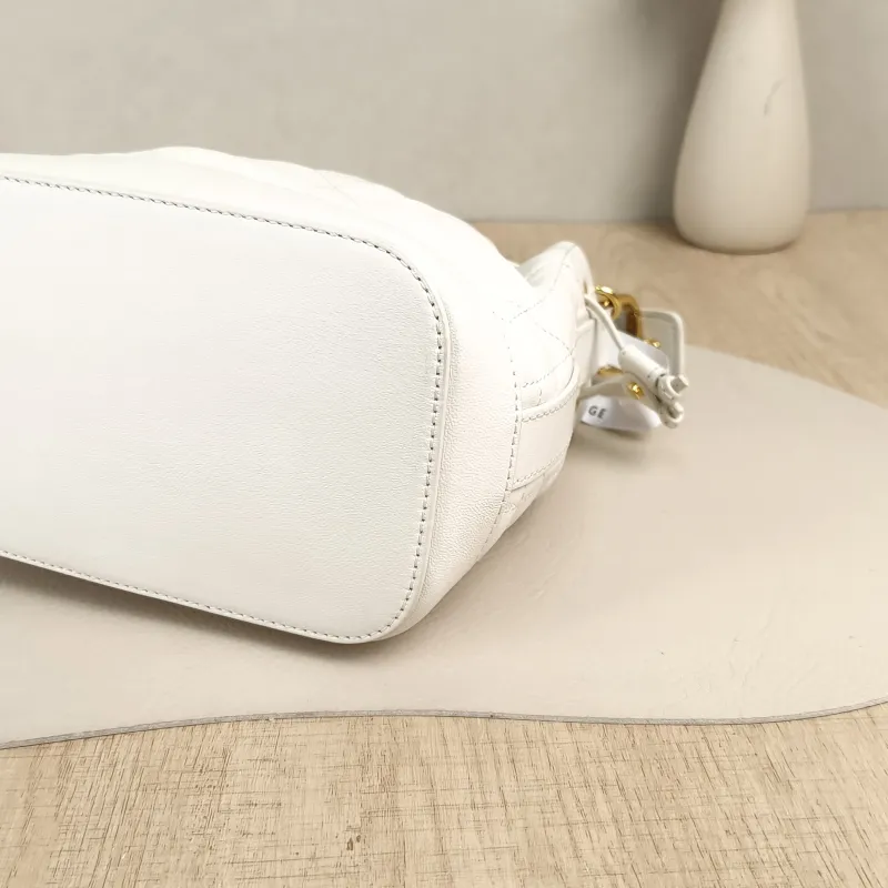 DIOR Crossbody Bag Jolie Bucket Bucket Bag White Lambskin One Size17 × 10.5 × 16 cm — detail view 9 of 11