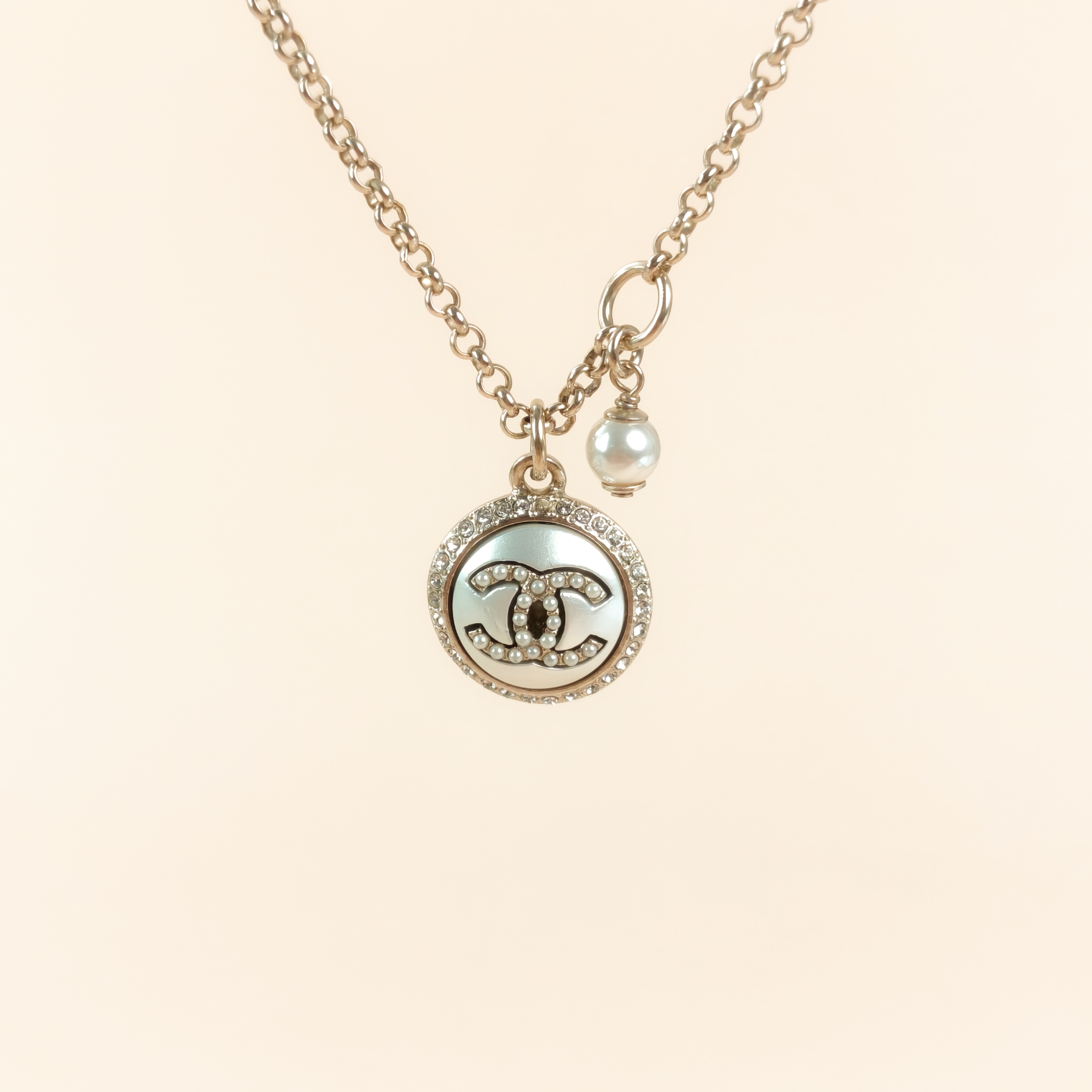Chanel Necklace c Necklace Gold One Size60cm