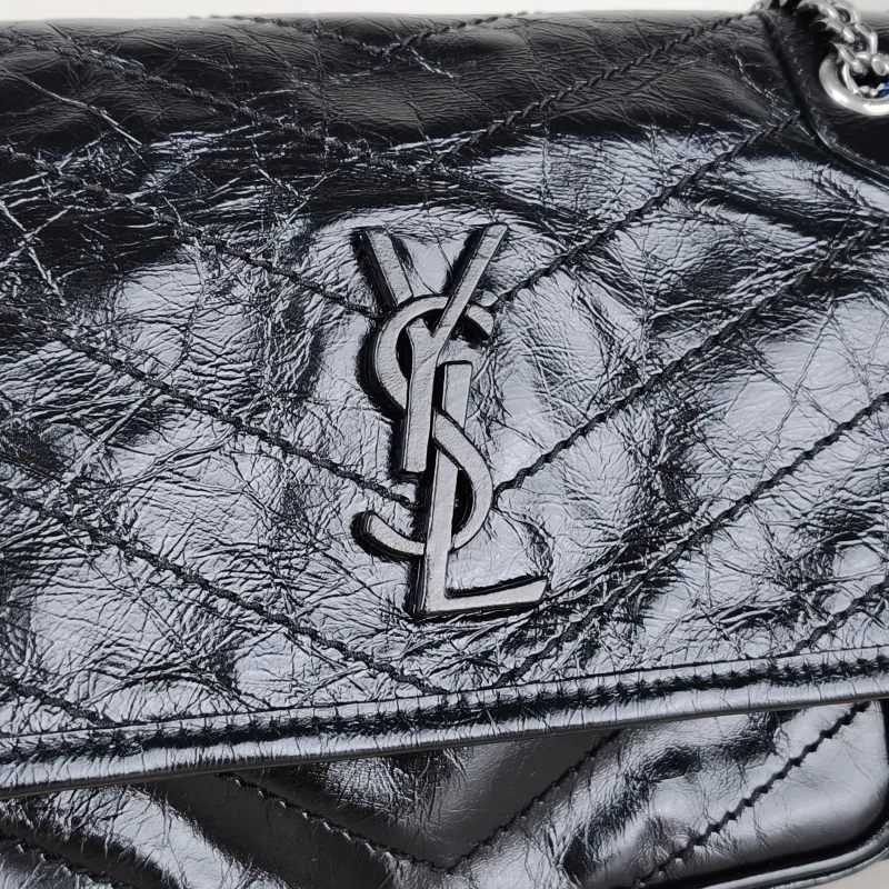 SAINT LAURENT Crossbody Bag Niki D Waxed Leather Calfskin Small21 × 7.5 × 16 cm — detail view 6 of 14
