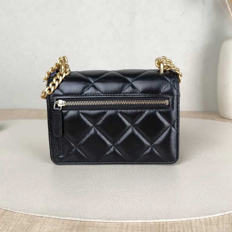 Chanel Crossbody Bag CF WOC Black Lambskin Mini 15 × 5 × 10 cm 31 — cover view 3 of 5