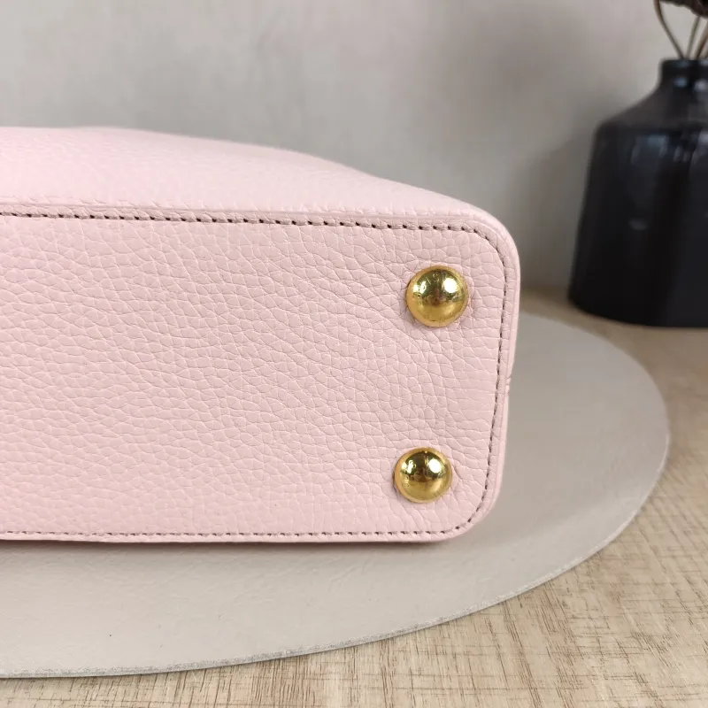 Louis Vuitton Top Handle Bag Capucines Pink Calfskin BB 27 × 9 × 17.5 cm — detail view 11 of 12