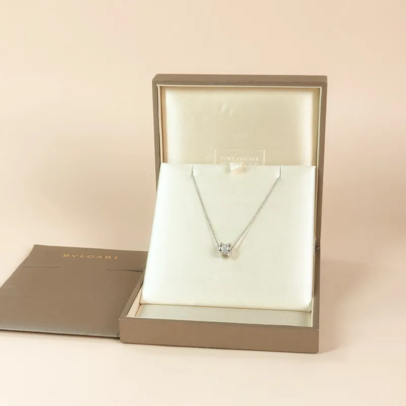 Bvlgari Necklace B.zero1 Silver 18KW hite Gold Diamond One Size 39-44cm — cover view 7 of 8