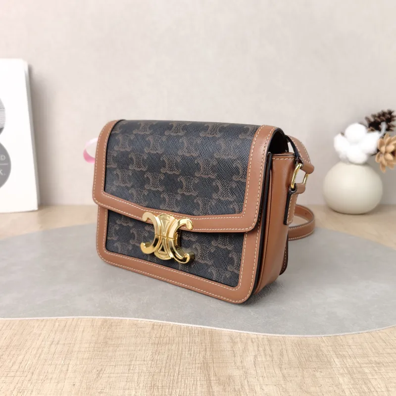 CELINE Crossbody Bag Teen Triomphe Monogram PVC Small 18.5 × 7 × 13.5 cm — cover view 2 of 5