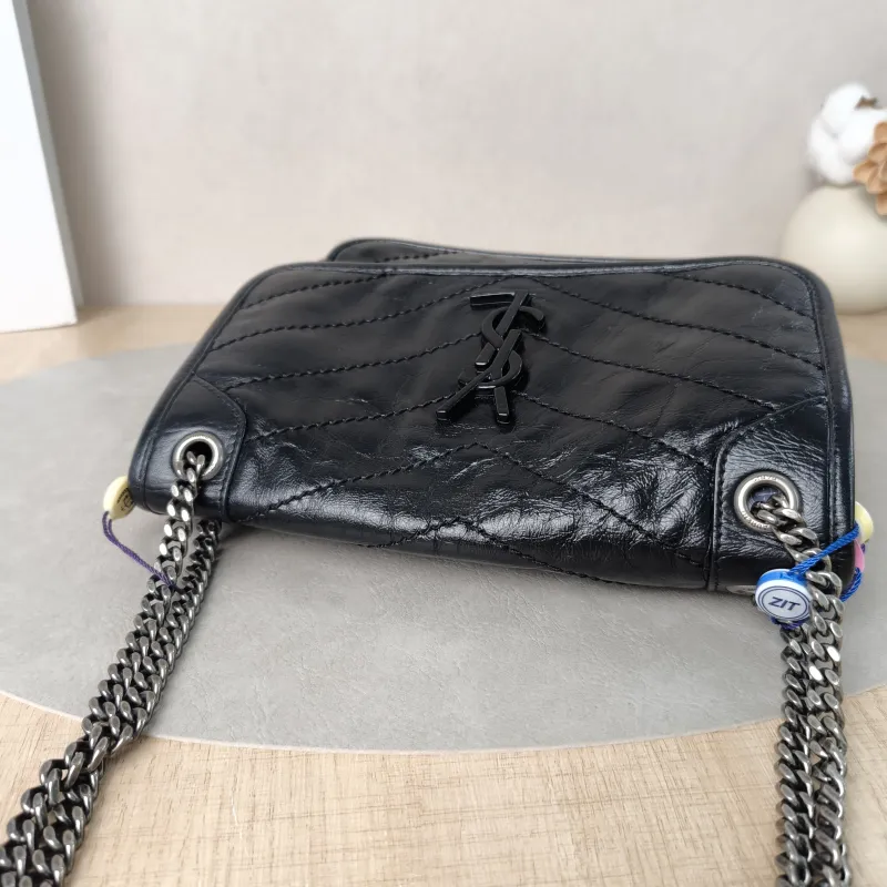 SAINT LAURENT Crossbody Bag Niki D Waxed Leather Calfskin Small21 × 7.5 × 16 cm — detail view 6 of 13