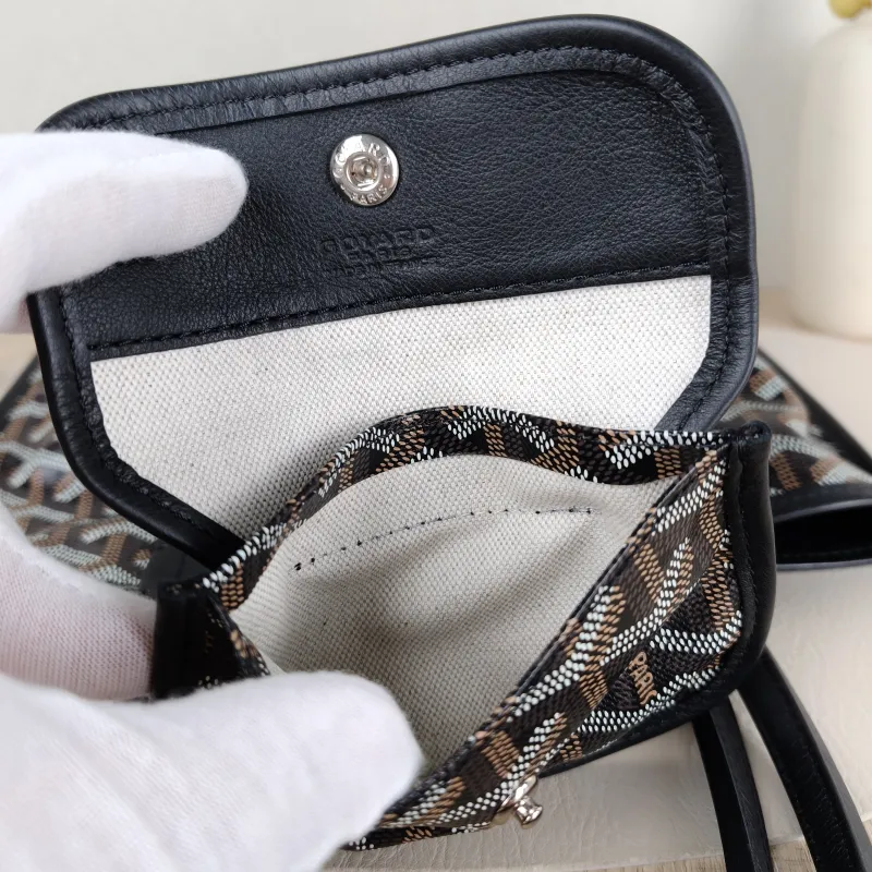 GOYARD Top Handle Bag ANJOU Shopping Tote Black ine Canvasmini19.5 × 9 × 19.5 cm — detail view 2 of 10