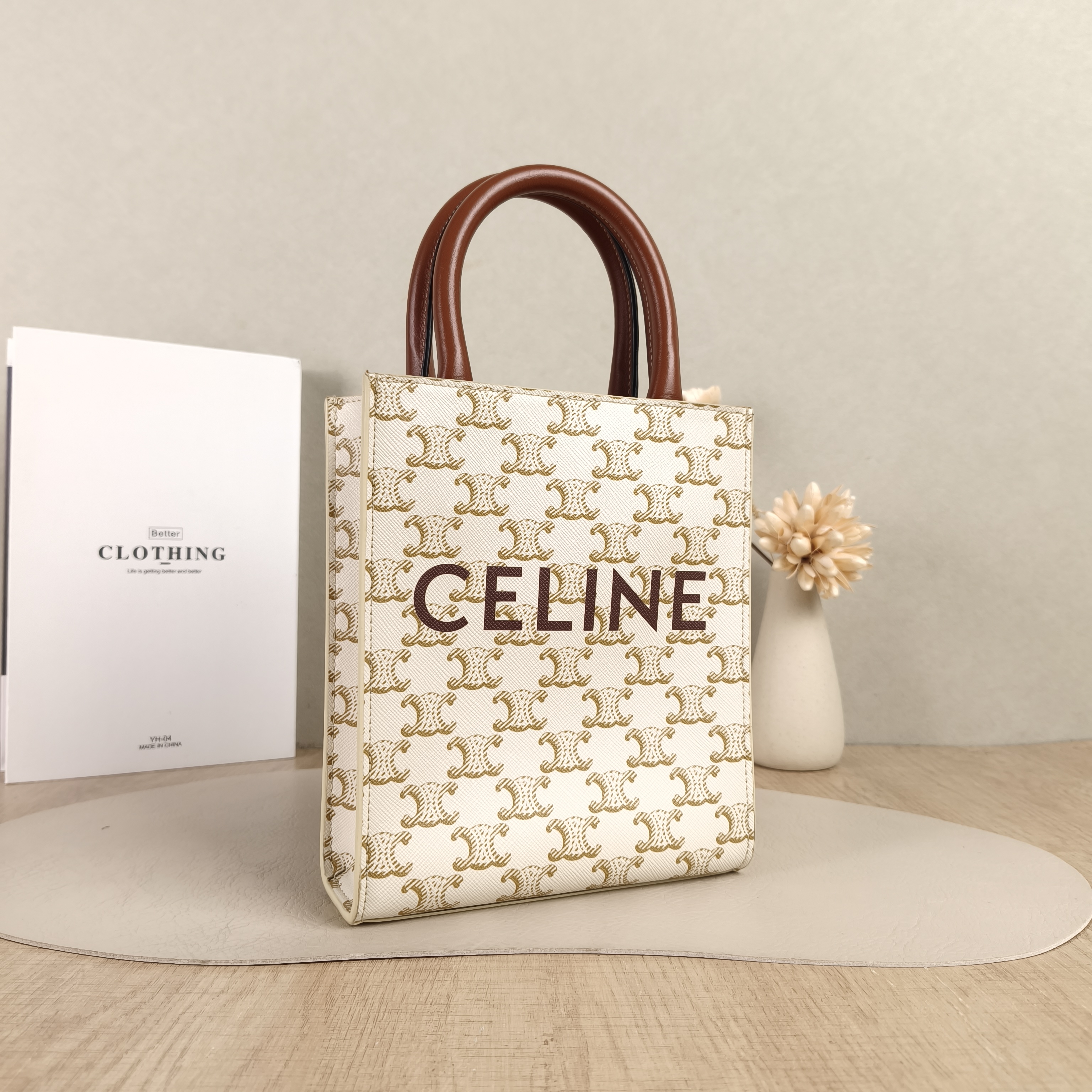 CELINE Crossbody Bag CABAS Mini White PV Cmini17 × 4 × 20.5 cm — cover view 3 of 5